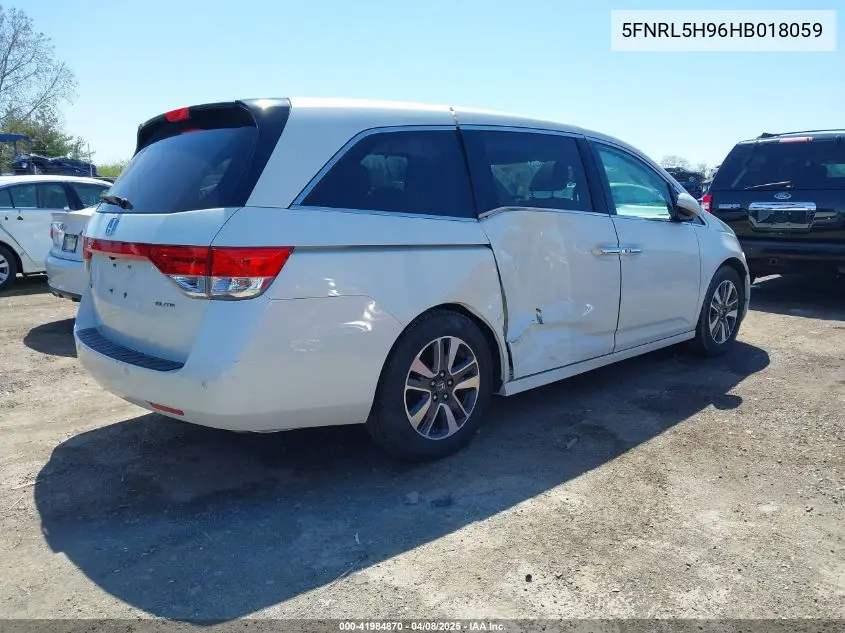 2017 Honda Odyssey Touring/Touring Elite VIN: 5FNRL5H96HB018059 Lot: 41984870