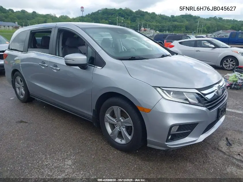 2018 Honda Odyssey Ex-L VIN: 5FNRL6H76JB045627 Lot: 42066830