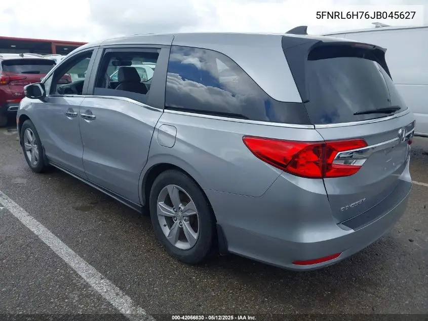 2018 Honda Odyssey Ex-L VIN: 5FNRL6H76JB045627 Lot: 42066830