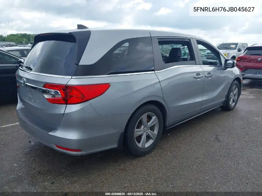 2018 Honda Odyssey Ex-L VIN: 5FNRL6H76JB045627 Lot: 42066830