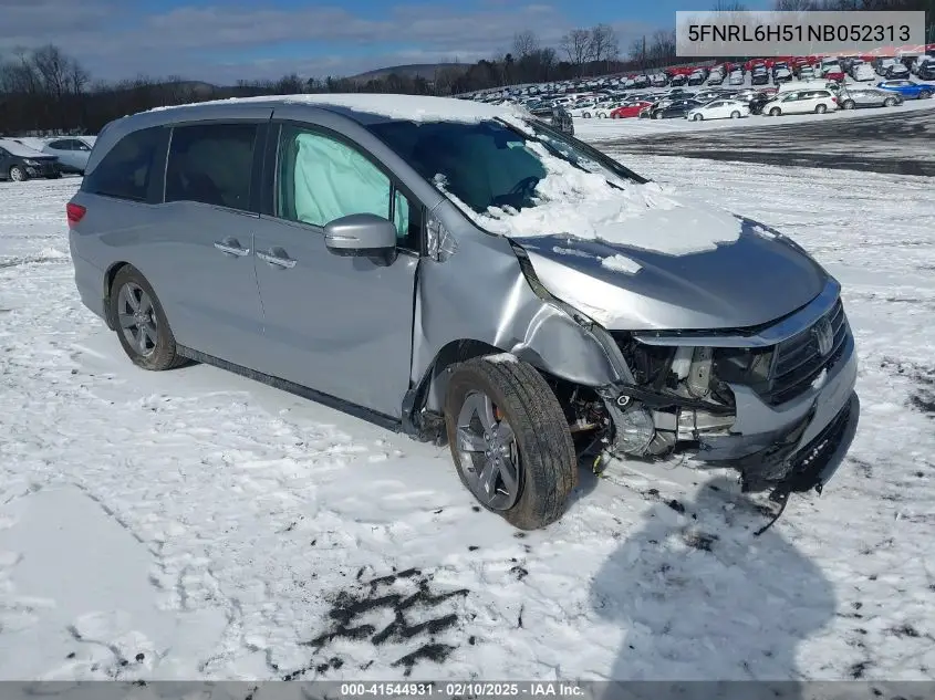 2022 Honda Odyssey Ex VIN: 5FNRL6H51NB052313 Lot: 41544931