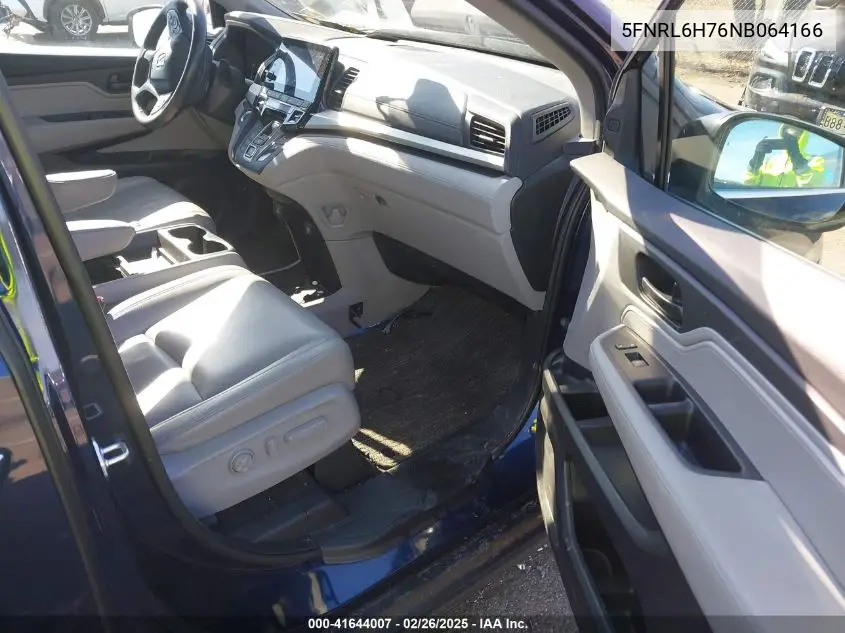 2022 Honda Odyssey Ex-L VIN: 5FNRL6H76NB064166 Lot: 41644007