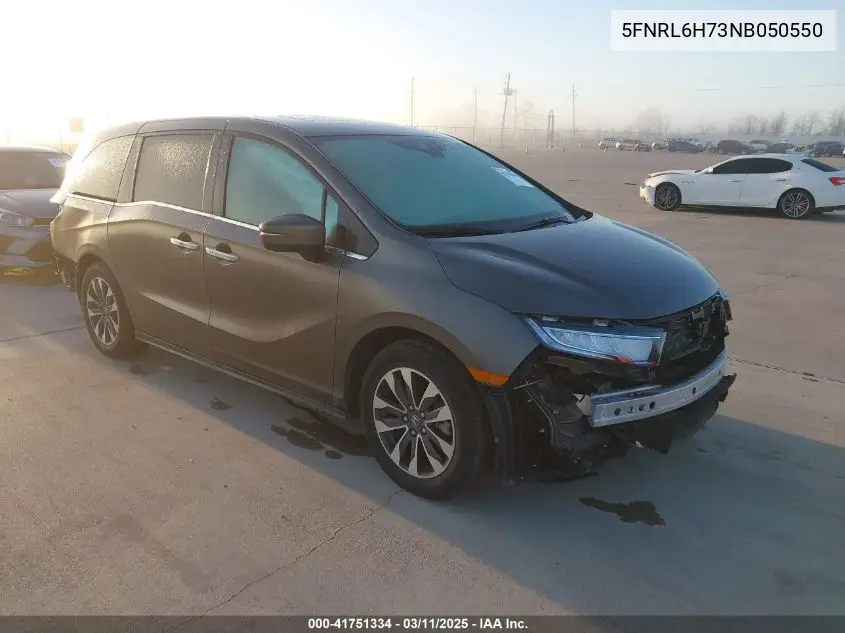 2022 Honda Odyssey Ex-L VIN: 5FNRL6H73NB050550 Lot: 41751334