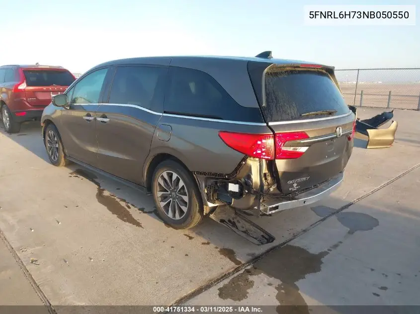 2022 Honda Odyssey Ex-L VIN: 5FNRL6H73NB050550 Lot: 41751334