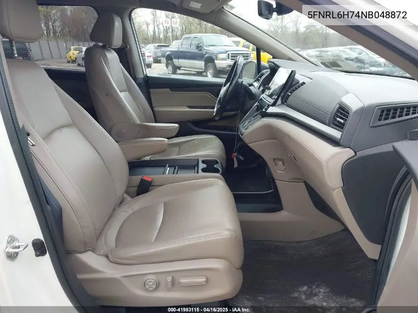 2022 Honda Odyssey Ex-L VIN: 5FNRL6H74NB048872 Lot: 41983115