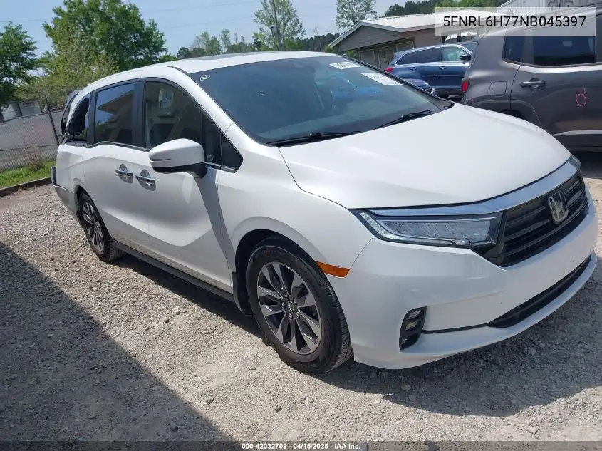 2022 Honda Odyssey Ex-L VIN: 5FNRL6H77NB045397 Lot: 42032709
