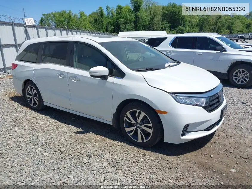 2022 Honda Odyssey Touring VIN: 5FNRL6H82NB055330 Lot: 42033065