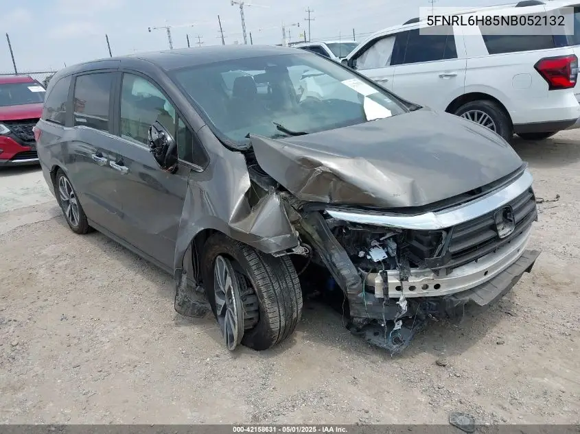 2022 Honda Odyssey Touring VIN: 5FNRL6H85NB052132 Lot: 42158631