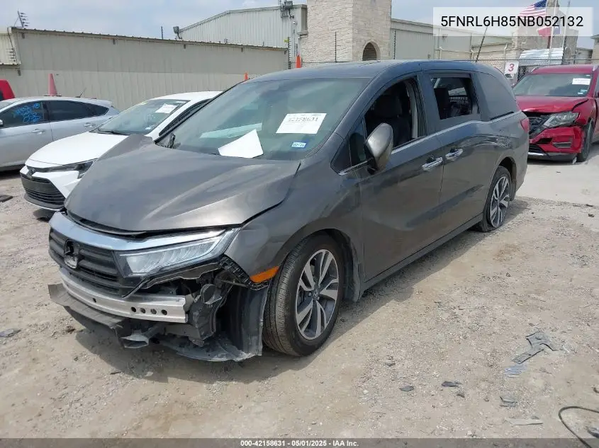 2022 Honda Odyssey Touring VIN: 5FNRL6H85NB052132 Lot: 42158631