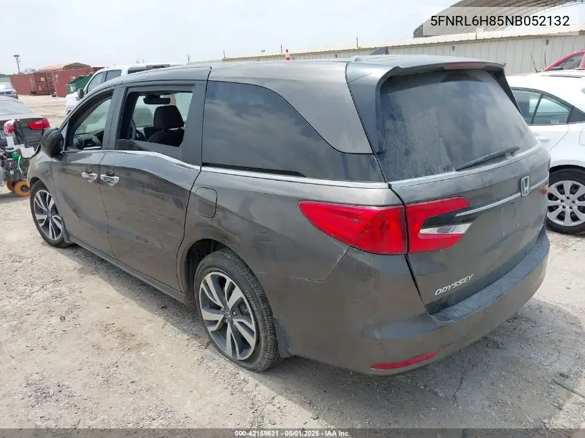 2022 Honda Odyssey Touring VIN: 5FNRL6H85NB052132 Lot: 42158631