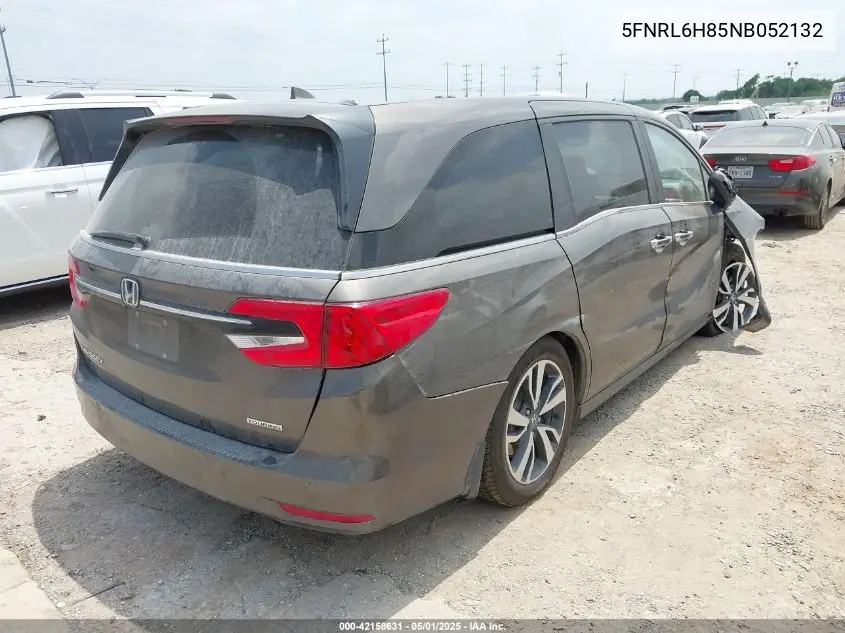 2022 Honda Odyssey Touring VIN: 5FNRL6H85NB052132 Lot: 42158631