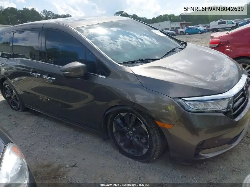 2022 Honda Odyssey Elite VIN: 5FNRL6H9XNB042639 Lot: 42213973