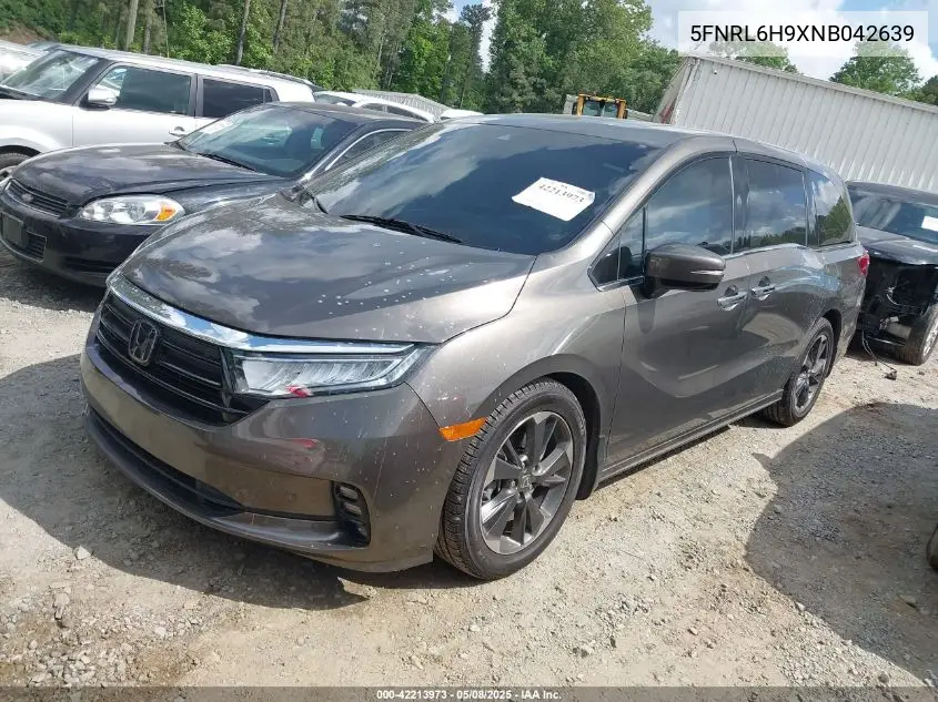 2022 Honda Odyssey Elite VIN: 5FNRL6H9XNB042639 Lot: 42213973