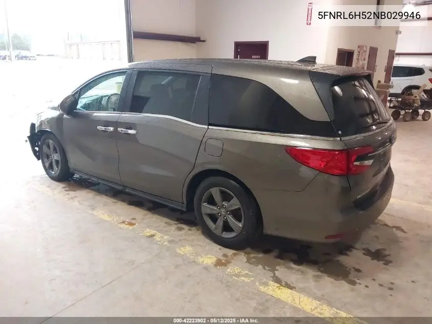 2022 Honda Odyssey Ex VIN: 5FNRL6H52NB029946 Lot: 42223902