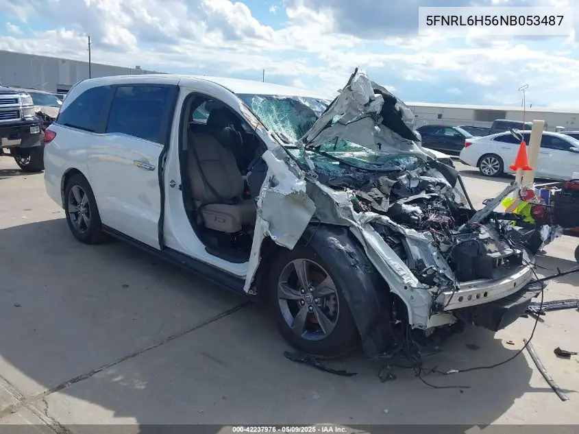 2022 Honda Odyssey Ex VIN: 5FNRL6H56NB053487 Lot: 42237976