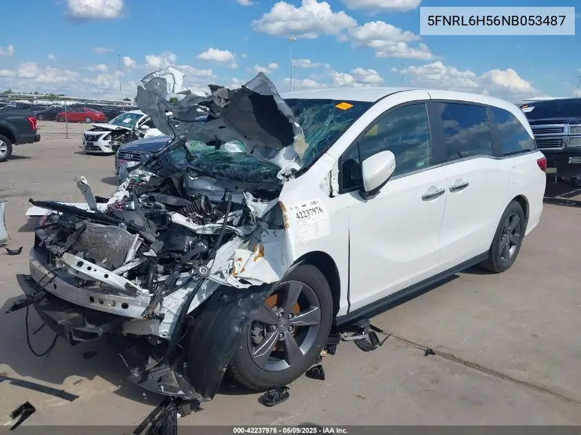 2022 Honda Odyssey Ex VIN: 5FNRL6H56NB053487 Lot: 42237976