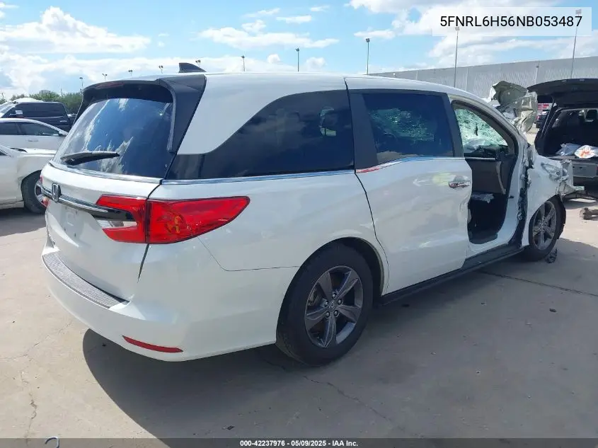 2022 Honda Odyssey Ex VIN: 5FNRL6H56NB053487 Lot: 42237976