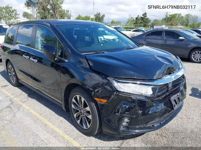 2022 Honda Odyssey Ex-L VIN: 5FNRL6H79NB032117 Lot: 42250983