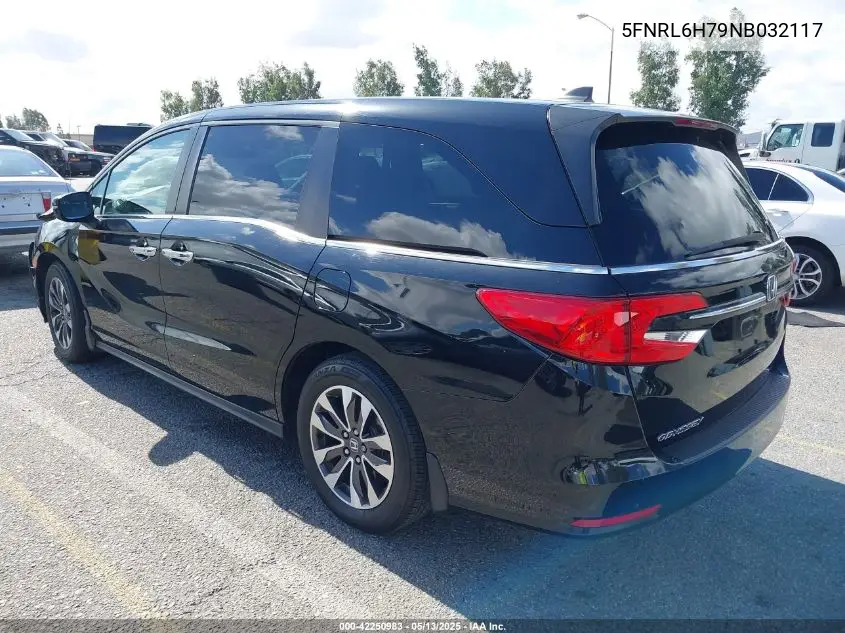 2022 Honda Odyssey Ex-L VIN: 5FNRL6H79NB032117 Lot: 42250983