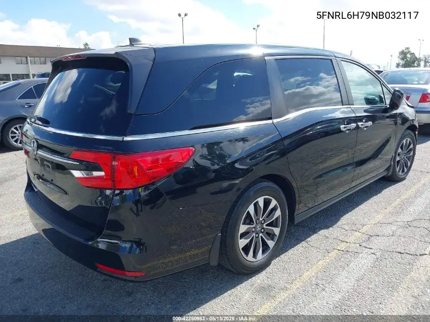 2022 Honda Odyssey Ex-L VIN: 5FNRL6H79NB032117 Lot: 42250983