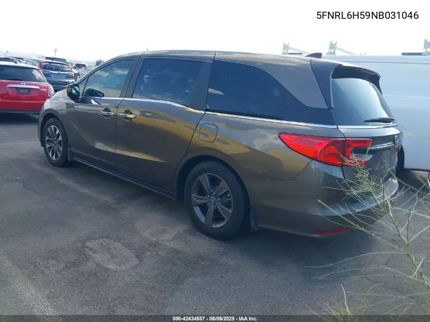 2022 Honda Odyssey Ex VIN: 5FNRL6H59NB031046 Lot: 42434557