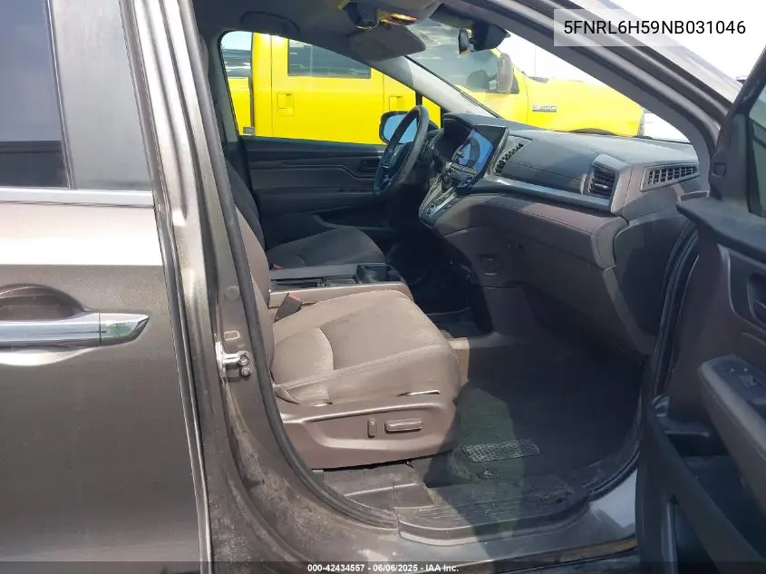 2022 Honda Odyssey Ex VIN: 5FNRL6H59NB031046 Lot: 42434557