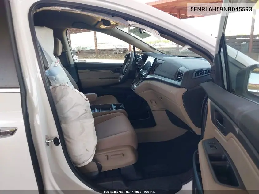 2022 Honda Odyssey Ex VIN: 5FNRL6H59NB045593 Lot: 42487768