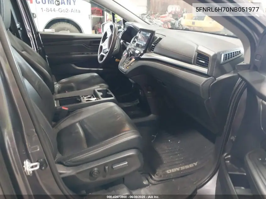 2022 Honda Odyssey Ex-L VIN: 5FNRL6H70NB051977 Lot: 42573900