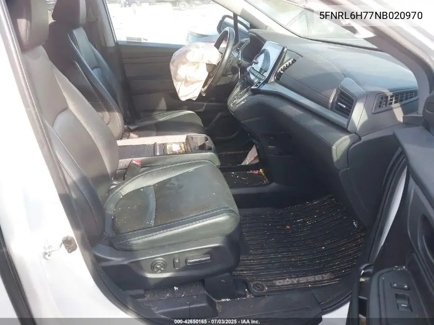 2022 Honda Odyssey Ex-L VIN: 5FNRL6H77NB020970 Lot: 42650165