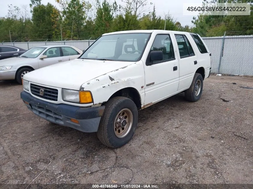 1995 Honda Passport Lx VIN: 4S6CG58V6S4420222 Lot: 40766540