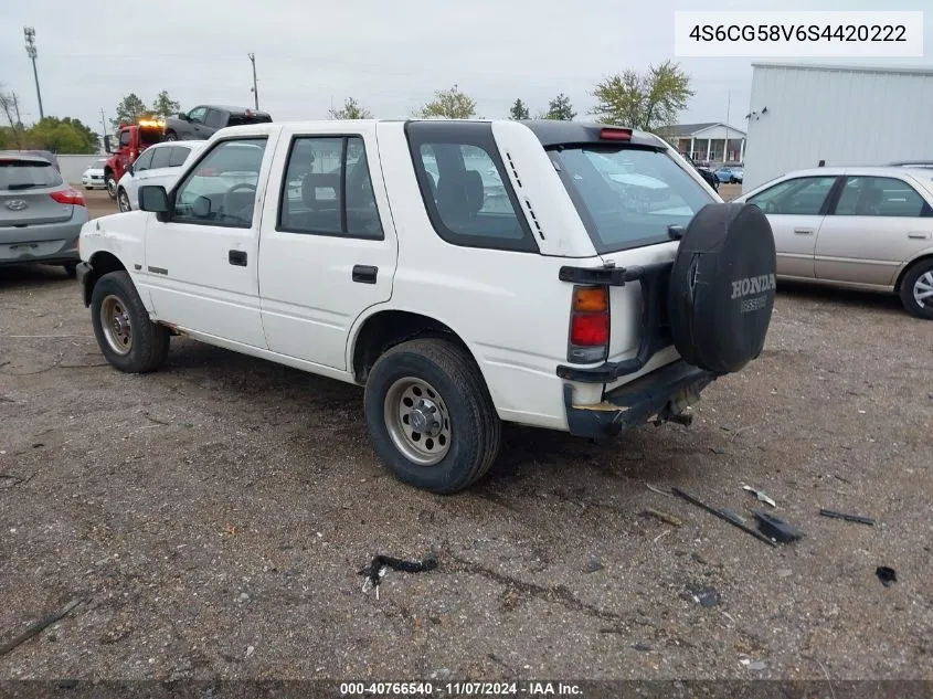 1995 Honda Passport Lx VIN: 4S6CG58V6S4420222 Lot: 40766540