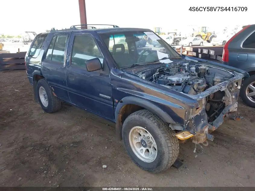 1995 Honda Passport Ex/Lx VIN: 4S6CY58V7S4416709 Lot: 42546451