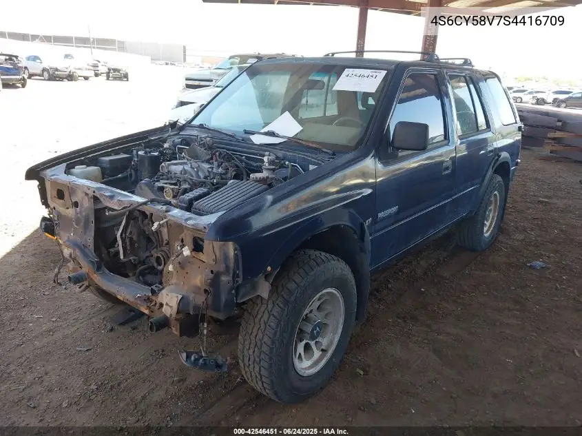 1995 Honda Passport Ex/Lx VIN: 4S6CY58V7S4416709 Lot: 42546451