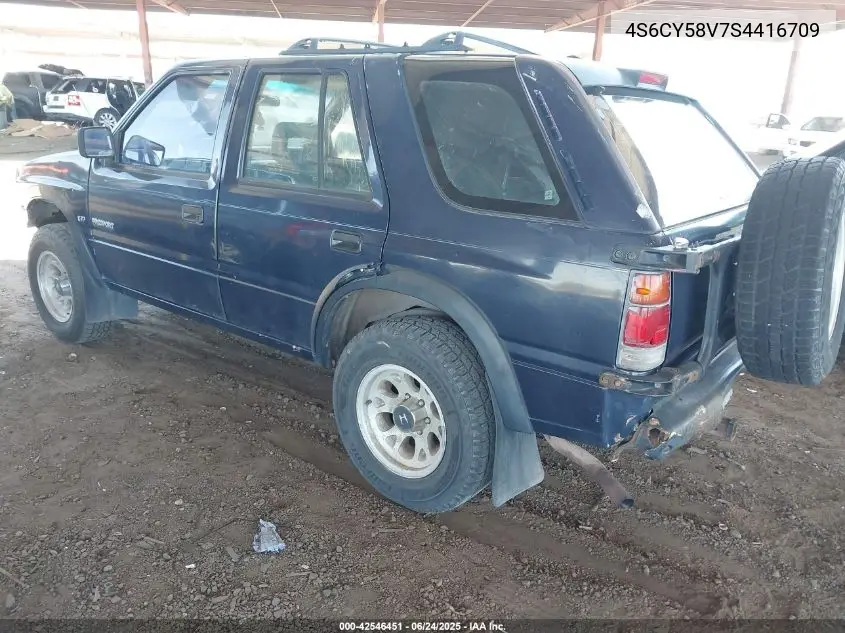 1995 Honda Passport Ex/Lx VIN: 4S6CY58V7S4416709 Lot: 42546451