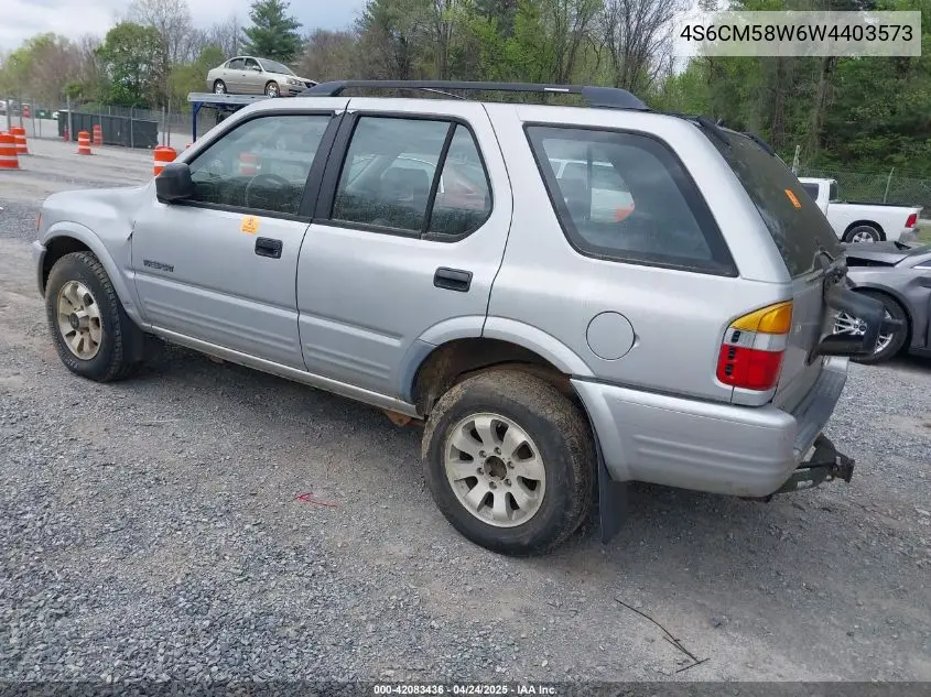 1998 Honda Passport Ex/Lx VIN: 4S6CM58W6W4403573 Lot: 42083436