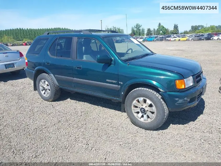 1998 Honda Passport Ex/Lx VIN: 4S6CM58W0W4407344 Lot: 42201105