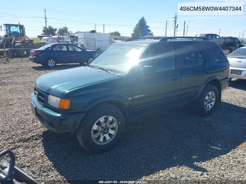 1998 Honda Passport Ex/Lx VIN: 4S6CM58W0W4407344 Lot: 42201105