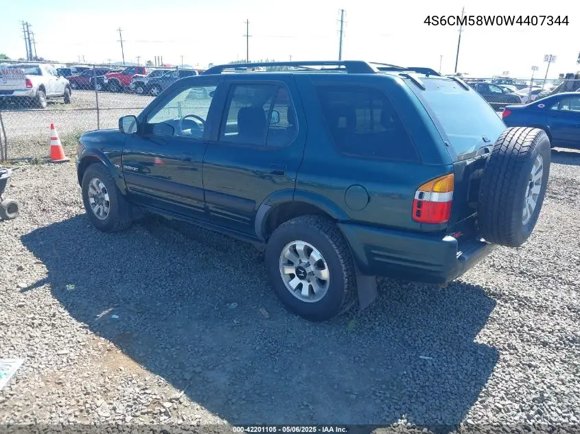1998 Honda Passport Ex/Lx VIN: 4S6CM58W0W4407344 Lot: 42201105