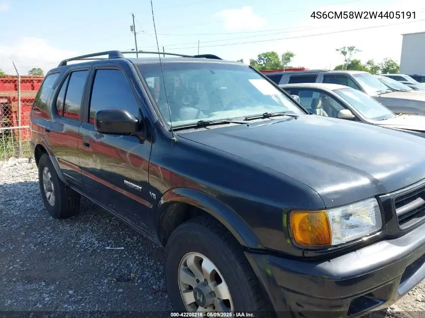 1998 Honda Passport Ex/Lx VIN: 4S6CM58W2W4405191 Lot: 42208216