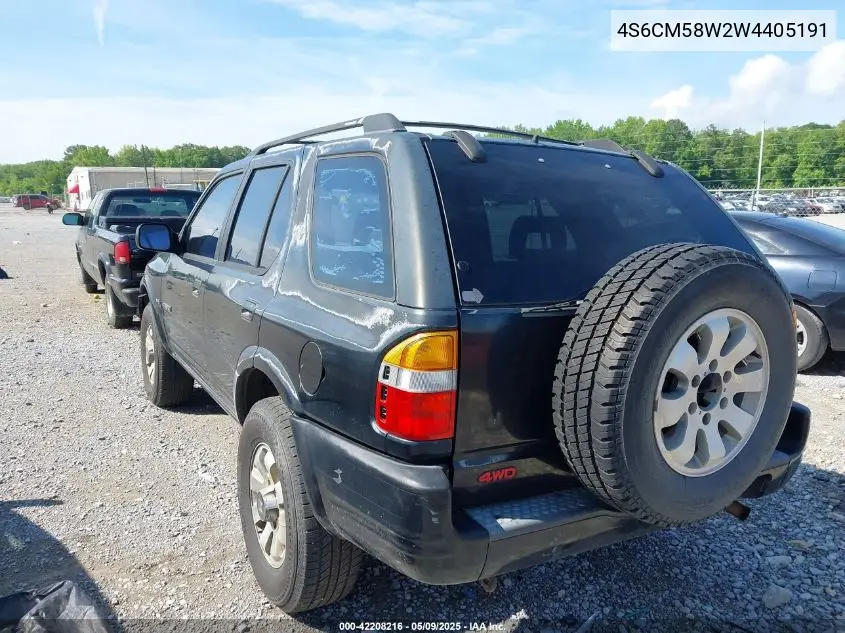 1998 Honda Passport Ex/Lx VIN: 4S6CM58W2W4405191 Lot: 42208216