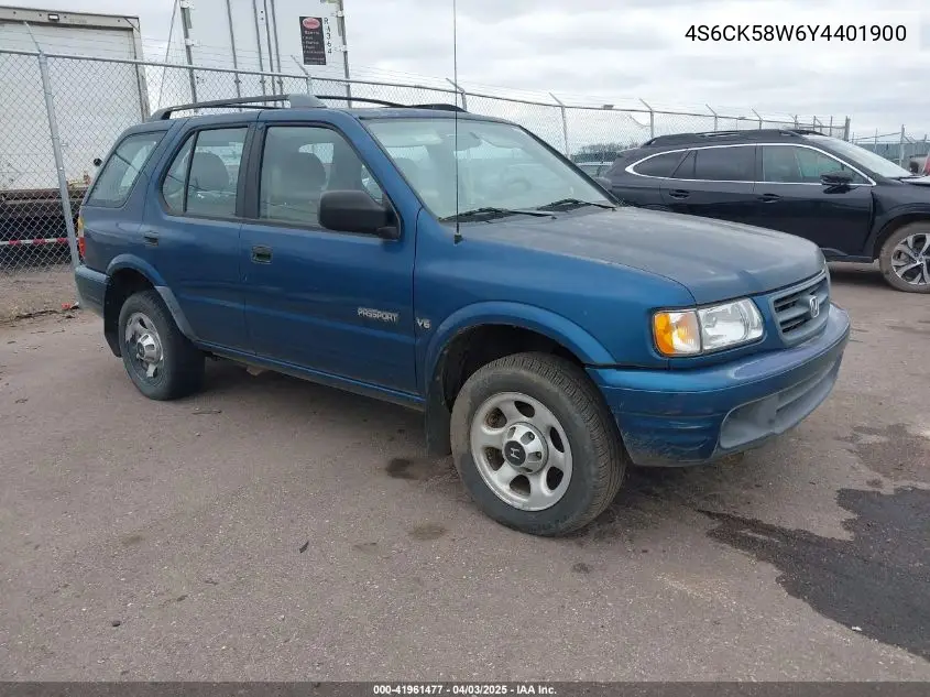 2000 Honda Passport Ex/Lx VIN: 4S6CK58W6Y4401900 Lot: 41961477