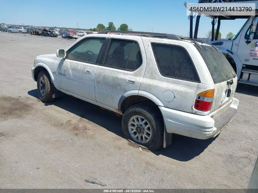 2001 Honda Passport Ex/Lx VIN: 4S6DM58W214413790 Lot: 41981485