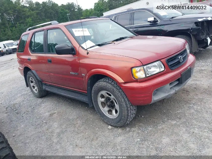 2001 Honda Passport Ex/Lx VIN: 4S6CK58W414409032 Lot: 42414012