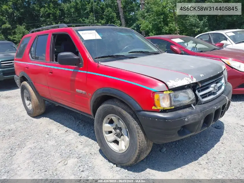 2001 Honda Passport Ex/Lx VIN: 4S6CK58W314405845 Lot: 42576855