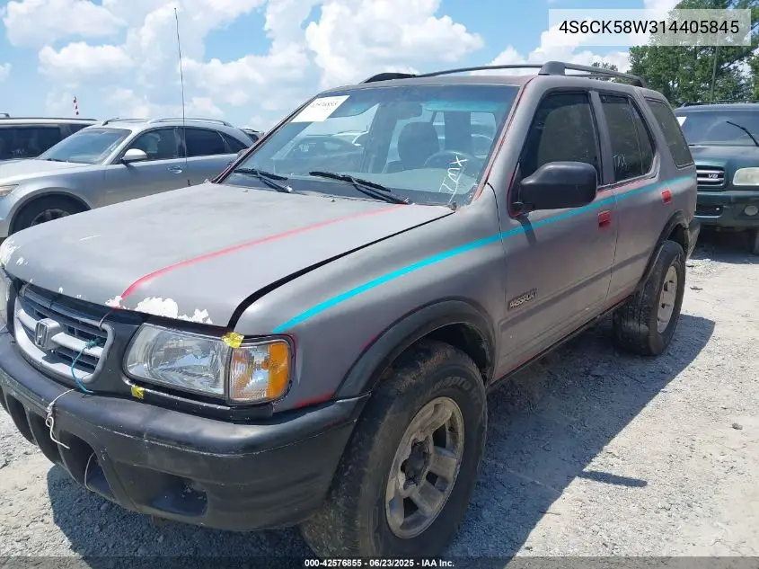 2001 Honda Passport Ex/Lx VIN: 4S6CK58W314405845 Lot: 42576855