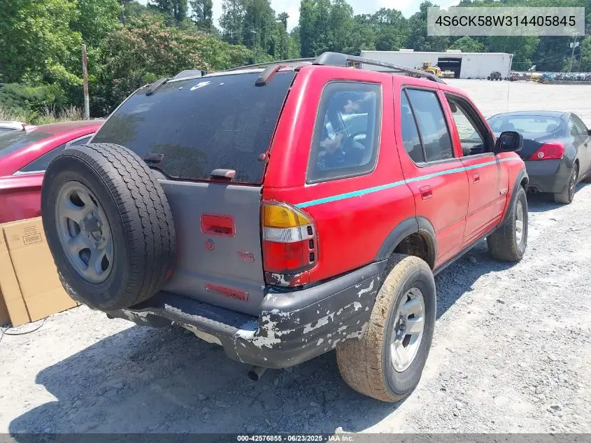 2001 Honda Passport Ex/Lx VIN: 4S6CK58W314405845 Lot: 42576855