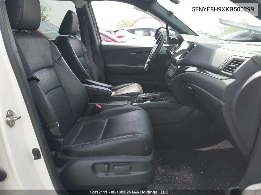 2019 Honda Passport Touring VIN: 5FNYF8H9XKB500299 Lot: 12312111