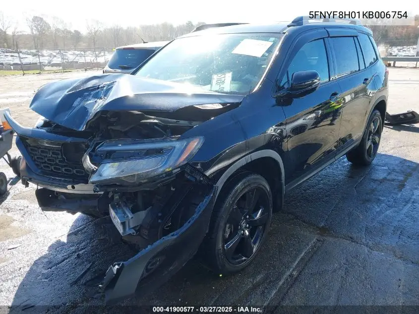 2019 Honda Passport Elite VIN: 5FNYF8H01KB006754 Lot: 41900577