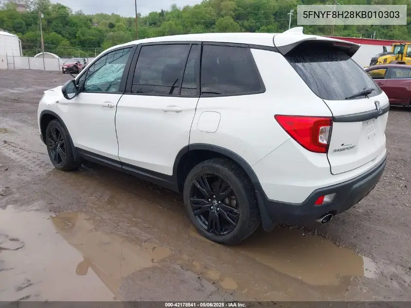 2019 Honda Passport Sport VIN: 5FNYF8H28KB010303 Lot: 42178541