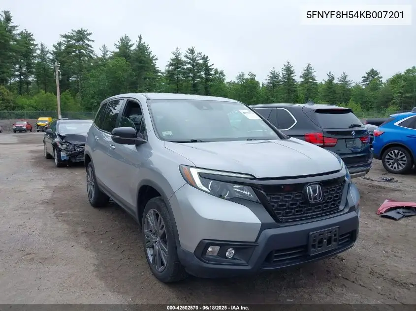2019 Honda Passport Ex-L VIN: 5FNYF8H54KB007201 Lot: 42502570